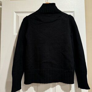 J. Crew Cotton Turtleneck Sweater Black XS